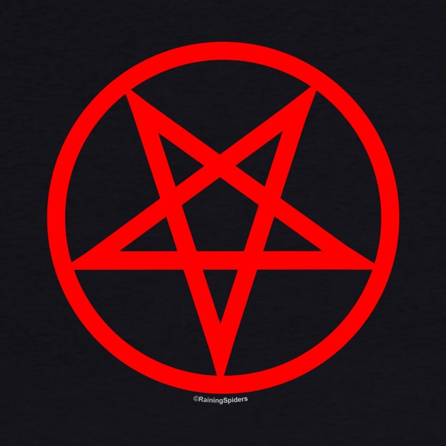 Pentagram - Satanic Inverted Star - Huge Red Satan Symbol by RainingSpiders